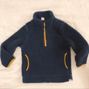 Baby Gap Sherpa quarter zip sweat shirt